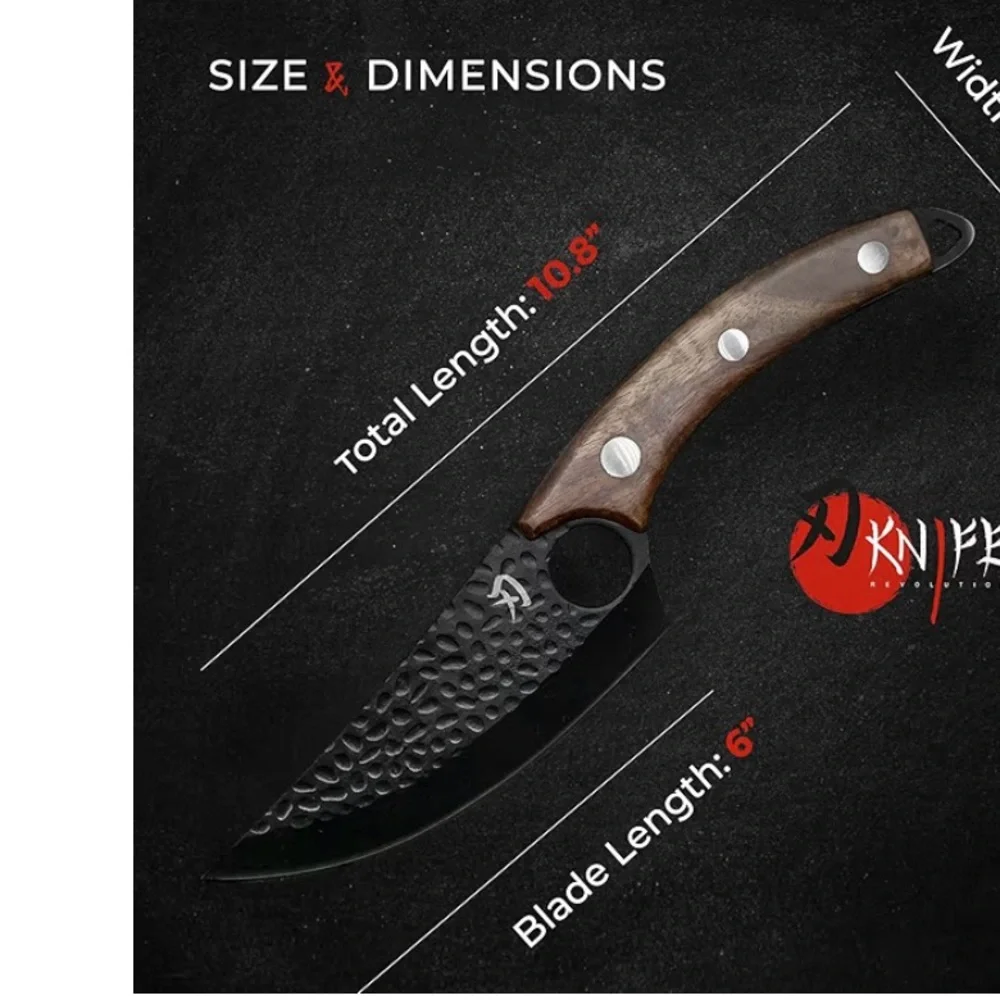 High Carbon Stainless Steel Cooking Knife 4.0mm Blade Thickness-In Gift Box. - Picture 3 of 7
